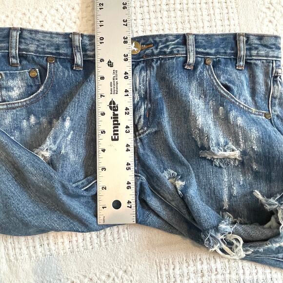 ONE By One Teaspoon Distressed zip ankle low rise Trashed Free Birds J2 2204 - Picture 8 of 15